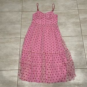 NEW BETSEY JOHNSON METALLIC VALENTINE’S DAY HEARTS DRESS SZ 10 WOMENS